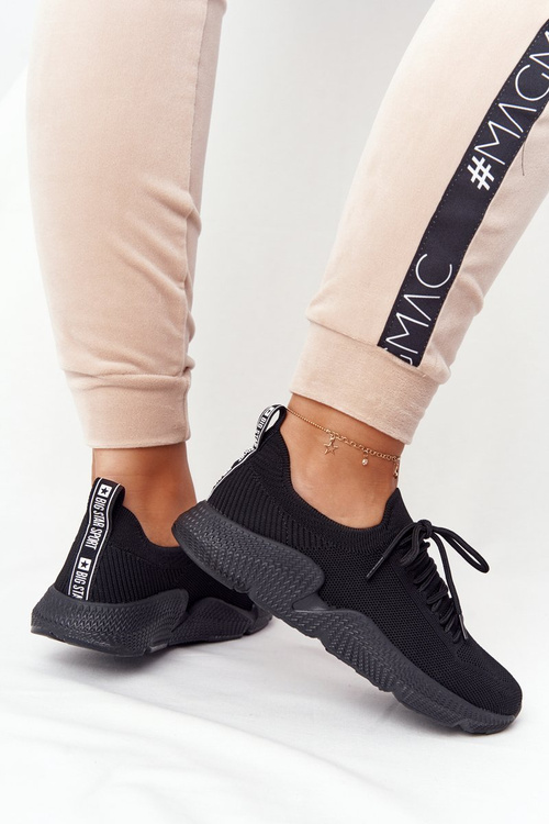 Damskie Sportowe Buty Slip-on Big Star DD274579 Czarne