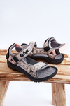 Dziecięce Sandałki Lee Cooper LCW-23-34-1681 Szaro-Różowe