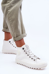 Trampki Damskie Big Star Wysokie Ocieplane Białe GG274108