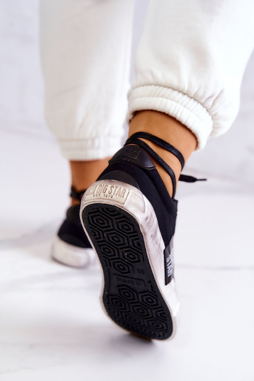 Damskie Tenisówki Trampki BIG STAR JJ274354 Czarno-Białe