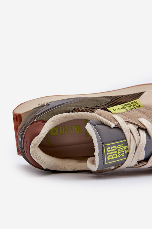 Buty Sportowe Sneakersy Męskie Memory Foam System Big Star NN174345 Khaki