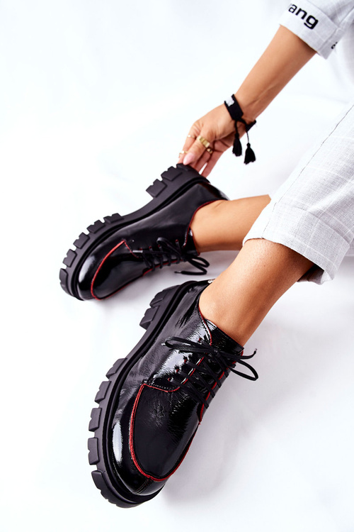 Damskie Skórzane Półbuty Maciejka Czarne 5074A-01