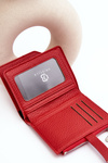 Damski Portfel Portmonetka Z Ekoskóry Czerwony Lazara