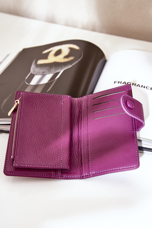 Damski Portfel Z Eko Skóry Fioletowy Isamille