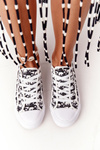 Damskie Logowane Trampki Biało-Czarne Day Off