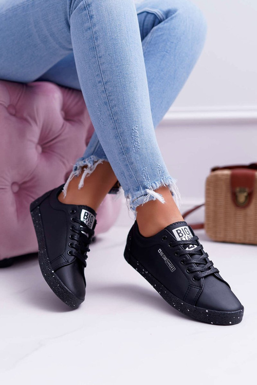 Damskie Trampki Big Star Szara Gwiazda Czarne AA274A008