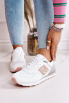 Damskie Sportowe Buty Sneakersy Biało-Różowe Last Minute