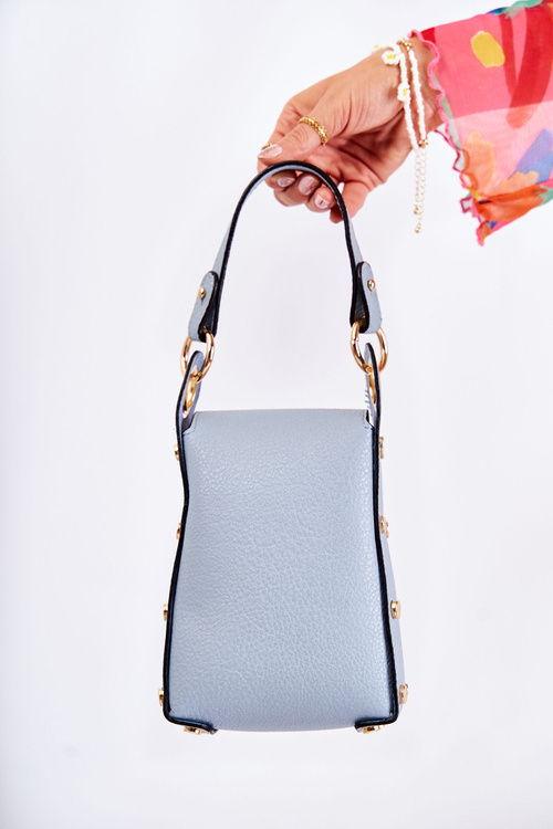 Mała Damska Torebka Z Ozdobą Niebieska Ellies