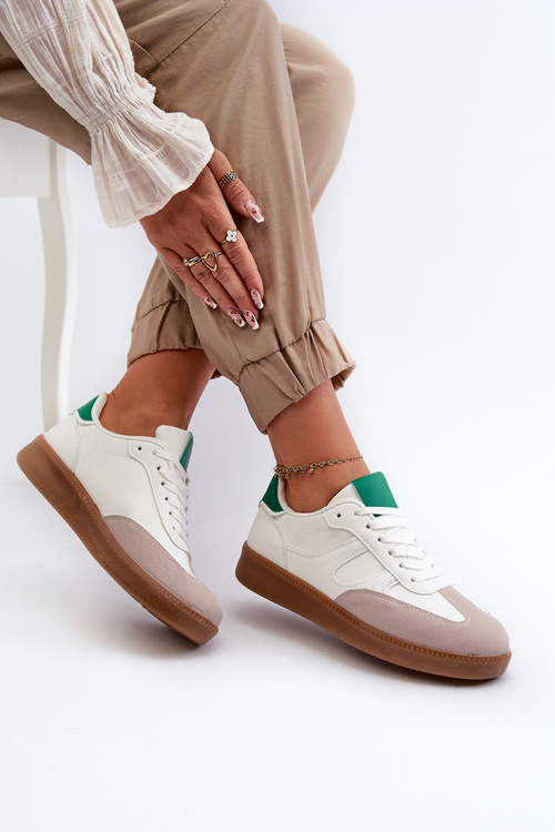 Sneakersy Buty Sportowe Niskie Damskie Białe Uvetta