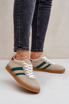 Sneakersy Damskie Niskie Beżowe Ennorwen
