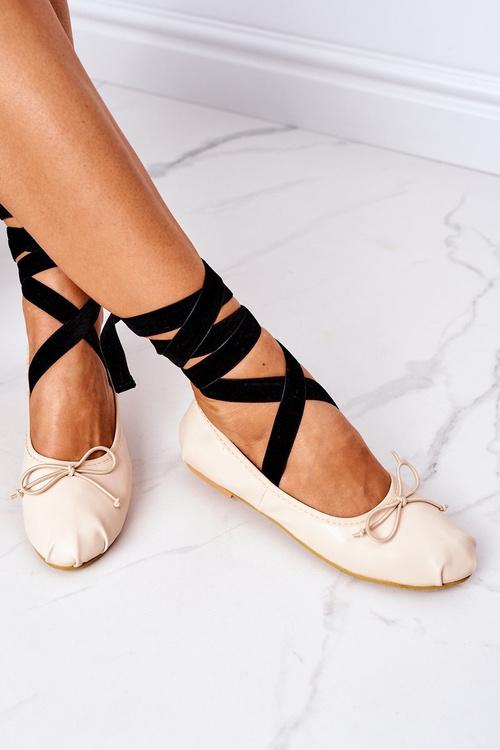 Wiązane Baleriny Lu Boo Nude
