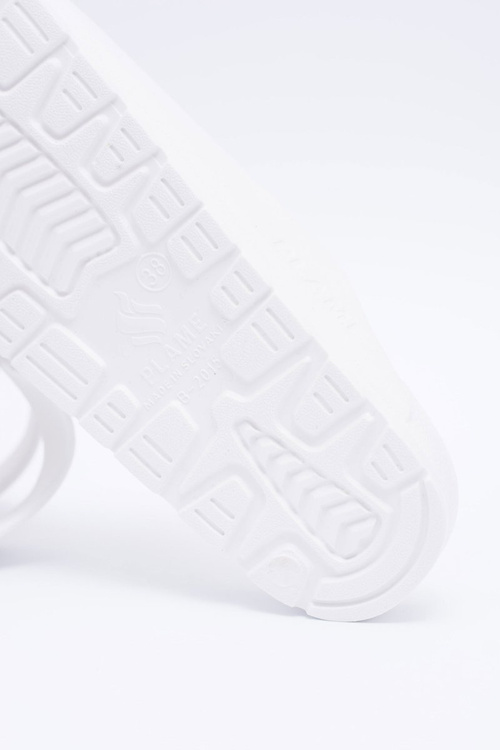 Klapki Damskie Lekkie Ogrodowe Białe