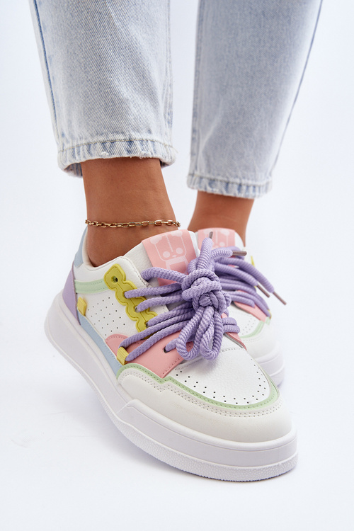 Damskie Sneakersy Eko Skórzane Multikolor Avanalis