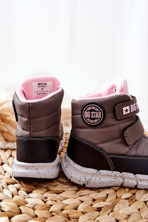 Dziecięce Śniegowce Memory Foam Big Star II374071 Szare