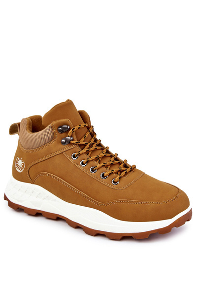 Męskie Ocieplane Buty Trekkingowe Trapery Camel Otto