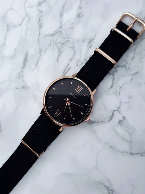 Damski Zegarek Ernest Fousie Czarny