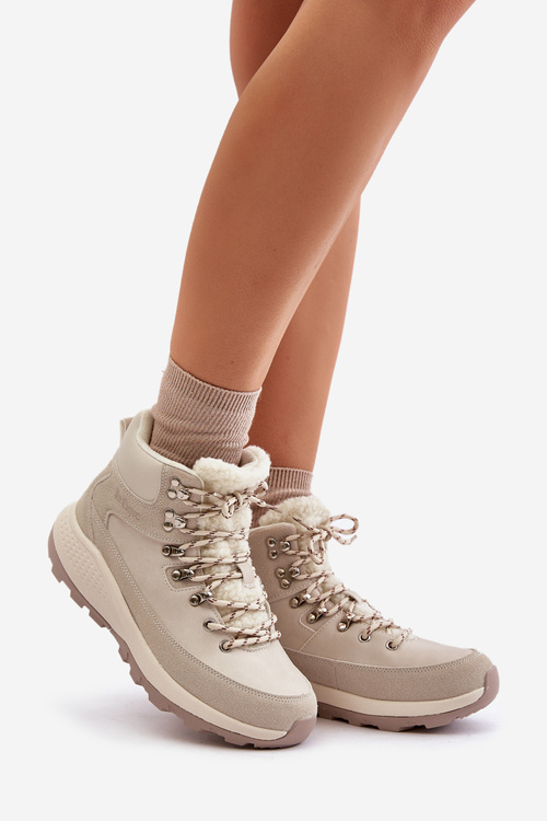 Damskie Lekkie Trapery Na Zamek Lee Cooper LCJ-24-03-3071 Jasnobeżowe