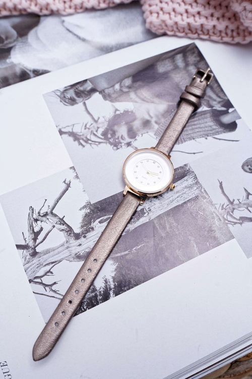 Damski Zegarek Szary Kryształki Maniaq