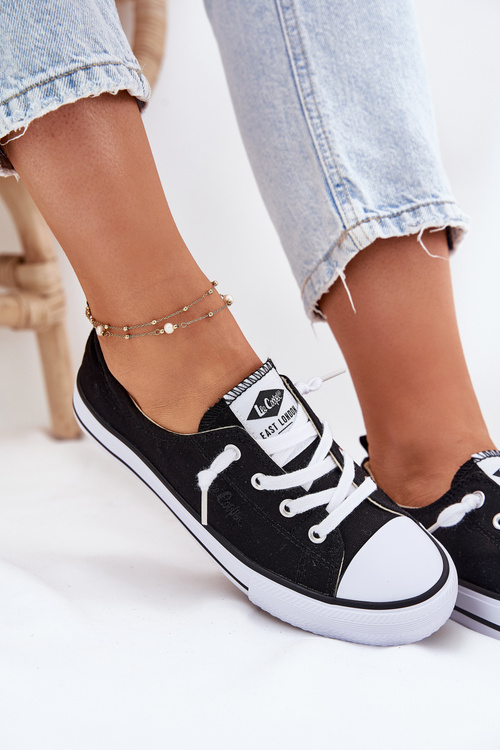 Materiałowe Trampki Damskie Lee Cooper LCW-25-02-3299L Czarne