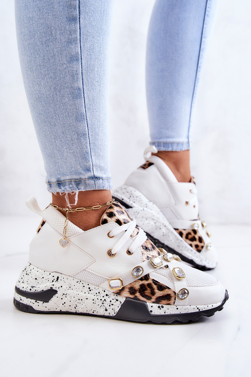 Sportowe Damskie Buty Lu Boo Białe Frency