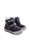Dziecięce Ocieplane Botki Na Rzepy Big Star KK374191 Czarne