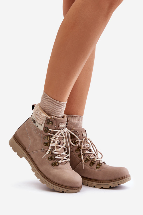 Ocieplane Trapery Damskie Lee Cooper LCJ-24-03-3042 Ciemnobeżowe