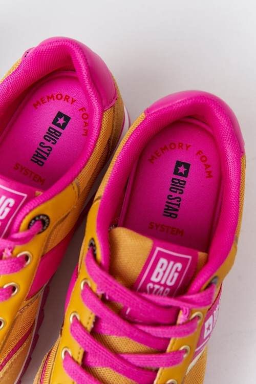 Damskie Sportowe Buty Memory Foam Big Star HH274273 Żółte