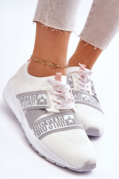 Damskie Sportowe Buty Memory Foam Big Star HH274355 Białe