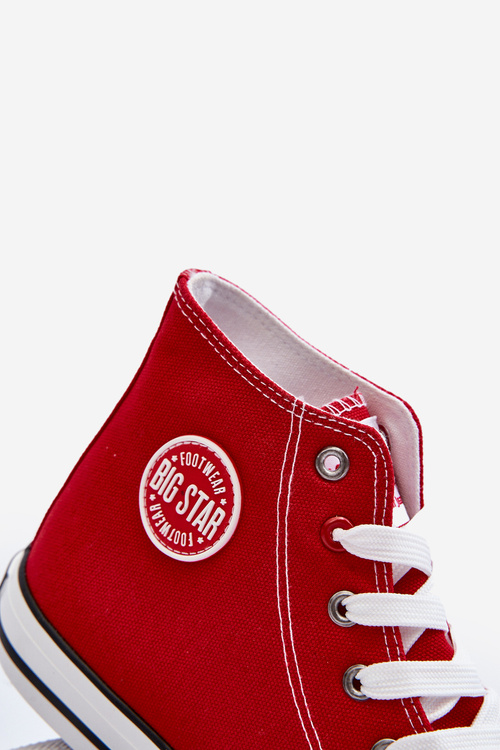 Big Star Wysokie Męskie Czerwone Trampki T174104