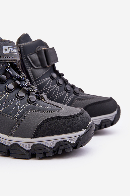 Trapery Dziecięce Ocieplone Wełną Grafitowe Ehas