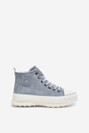 Ocieplane Trampki Damskie Na Platformie Big Star OO274072 Niebieskie