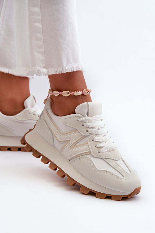 Sneakersy Buty Sportowe Damskie Białe Kalelia
