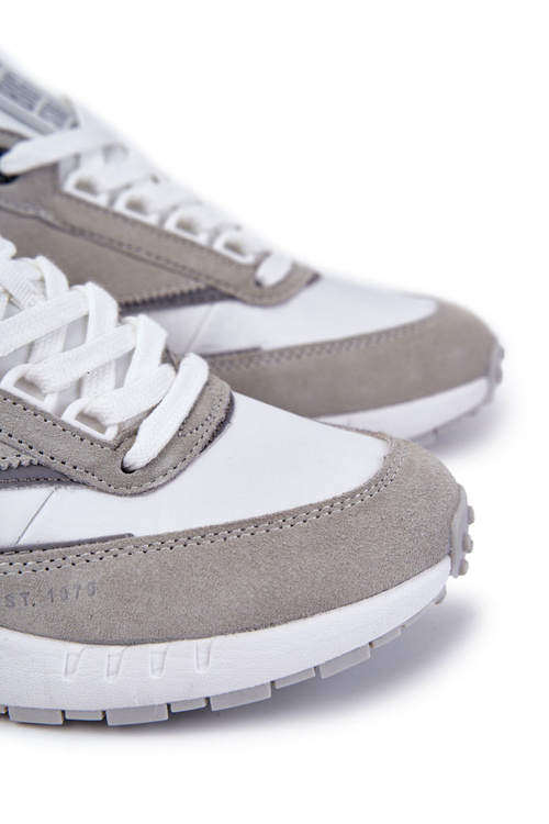 Męskie Sportowe Buty Big Star KK174021 Biało-Szare