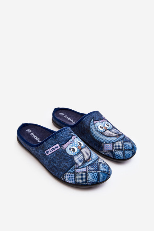 Domowe Klapki Klapki Sowa Inblu GF000018 Granatowe