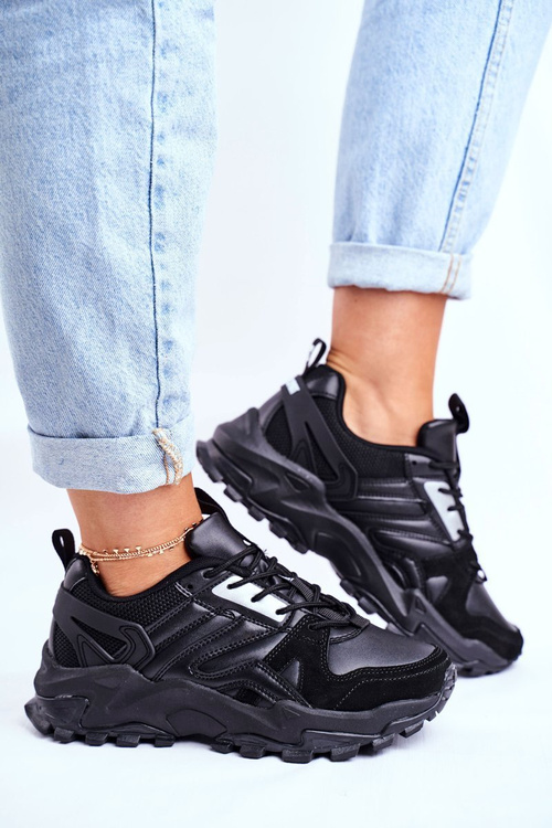 Sportowe Damskie Buty Sneakersy Big Star Czarne GG274981