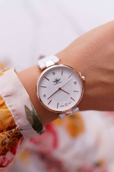 Damski Zegarek Michael John Biały Narsen