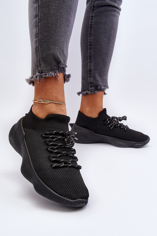 Wsuwane Buty Sportowe Damskie Czarne Juhitha