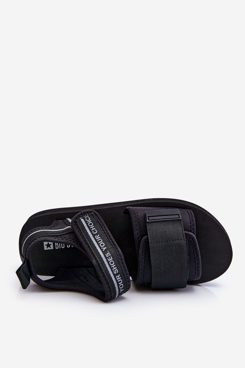 Damskie Sandały Na Rzepy Big Star LL274784 Czarne