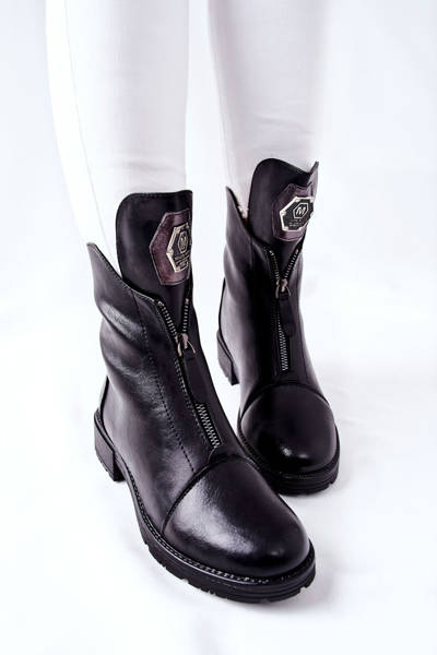 Klasyczne Botki Sztyblety Czarne Edison