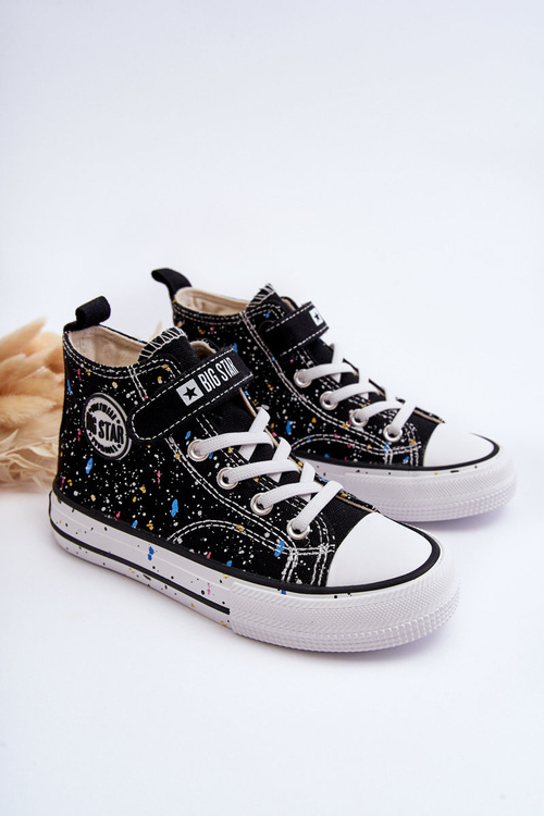Dziecięce Wzorzyste Trampki Big Star LL374050 Czarne