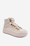 Damskie Wysokie Trampki Cross Jeans KK2R4027C Beżowe