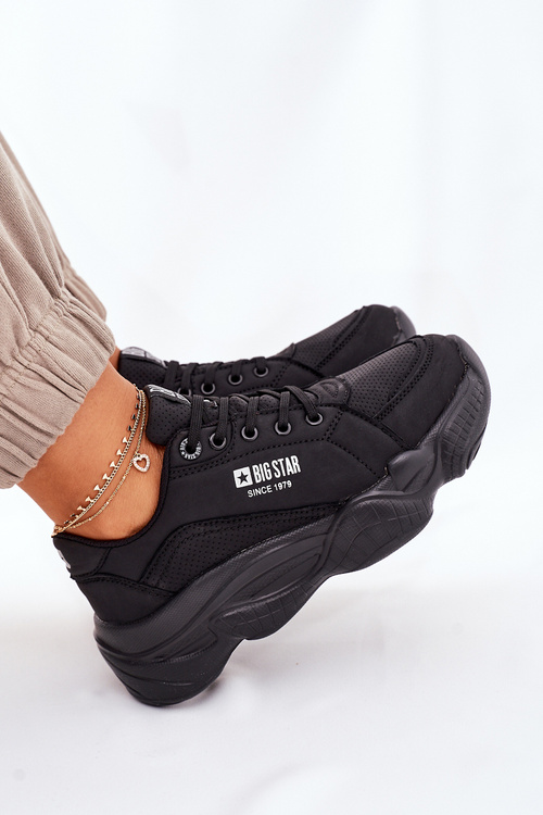 Damskie Sportowe Buty Memory Foam Big Star II274356 Czarne