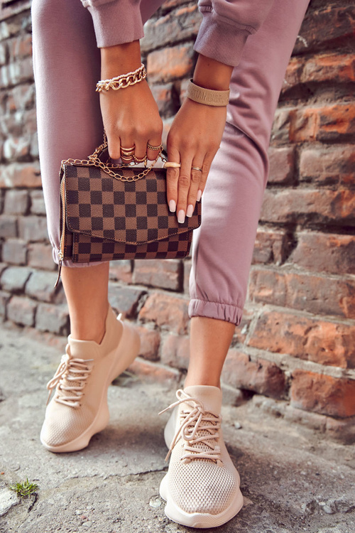 Wsuwane Buty Sportowe Damskie Beżowe Dalmiro