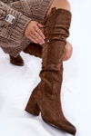 Zamszowe Kozaki Za Kolano La.Fi 270065KH-SU Ciemnobrązowe