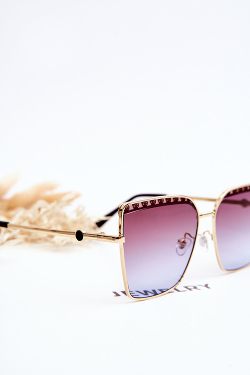 Duże Okulary Przeciwsłoneczne Prius V303 Gradient Brązowo-Fioletowy