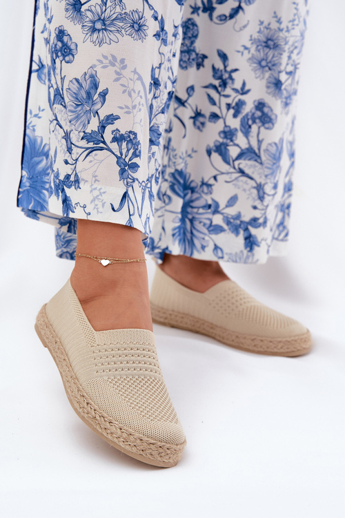 Damskie Espadryle Z Plecionką Vinceza 13624 Beżowe