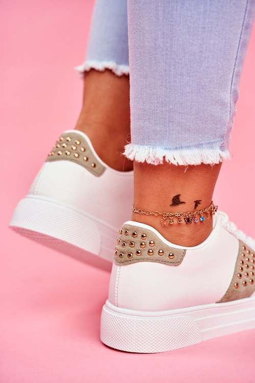 Sportowe Damskie Biało Zielone Buty Bands