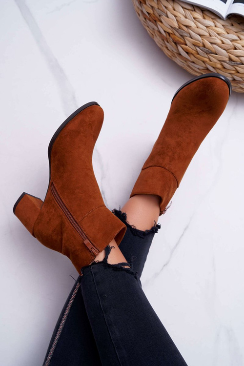 Botki Damskie Na Obcasie Sergio Leone Camel BT522