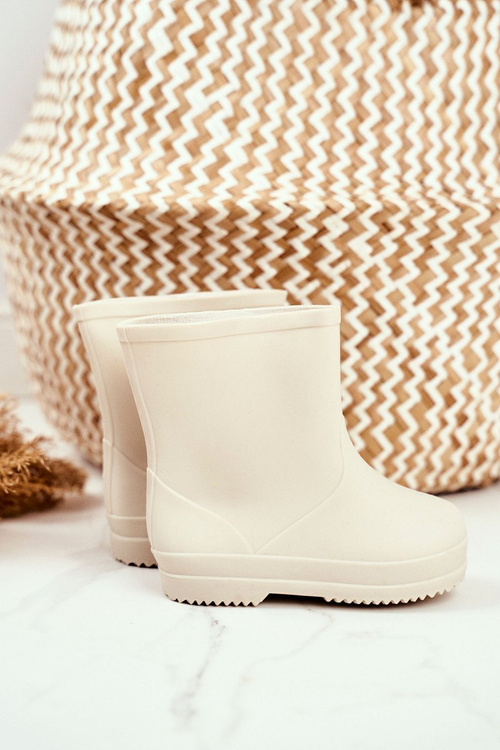 Dziecięce Gumowe Kalosze Beżowe Klasyczne Lullaby