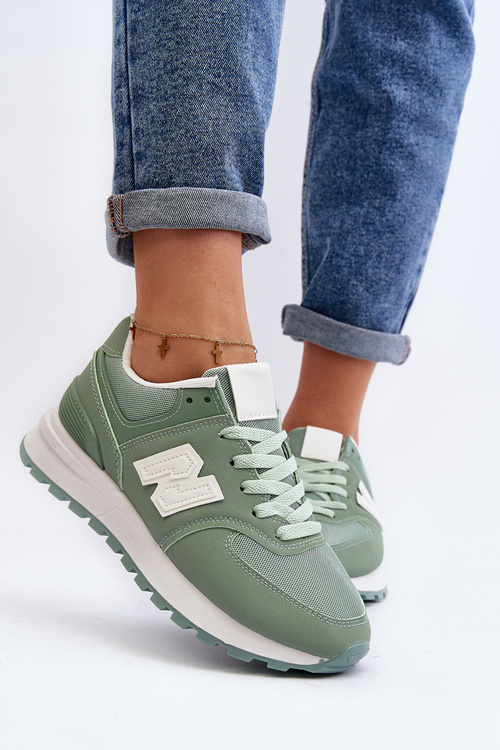 Buty Sportowe Sneakersy Damskie Zielone Lifari